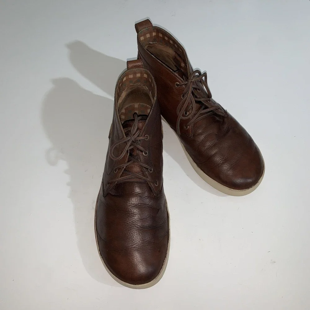 Chaco Boots Mens Size 13 Brown Leather Chukka Ankle Casual Lace Up JCH106689
